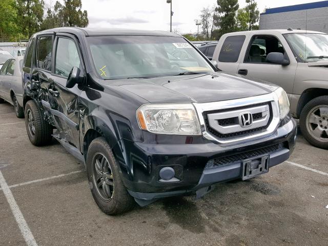 5FNYF3H23BB044779 - 2011 HONDA PILOT LX BLACK photo 1