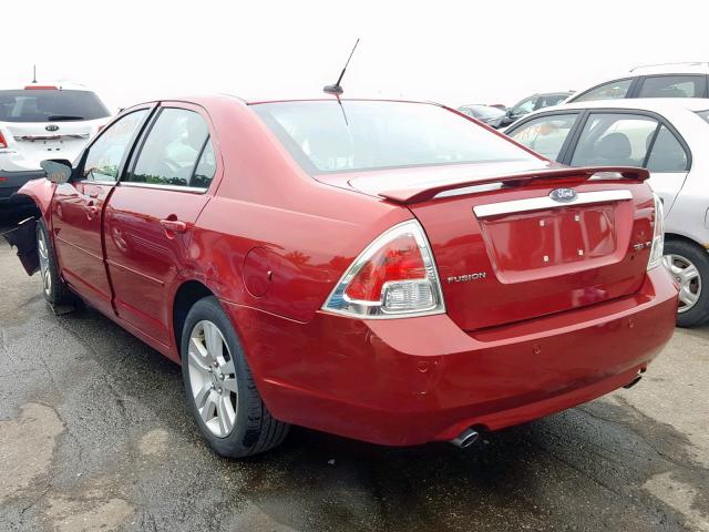 3FAHP08159R141323 - 2009 FORD FUSION SEL RED photo 3