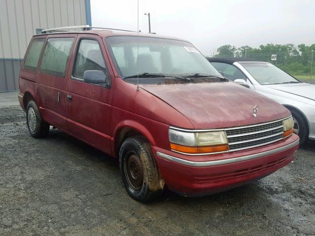 2P4GH4531MR140955 - 1991 PLYMOUTH VOYAGER SE RED photo 1
