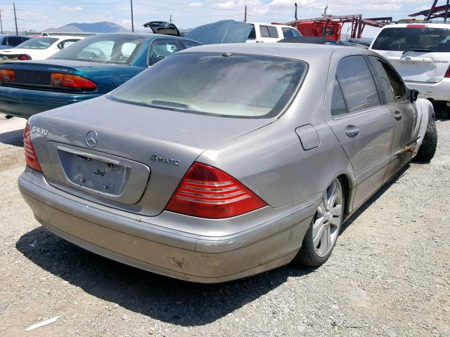 WDBNG83J25A444386 - 2005 MERCEDES-BENZ S 430 4MAT BEIGE photo 4