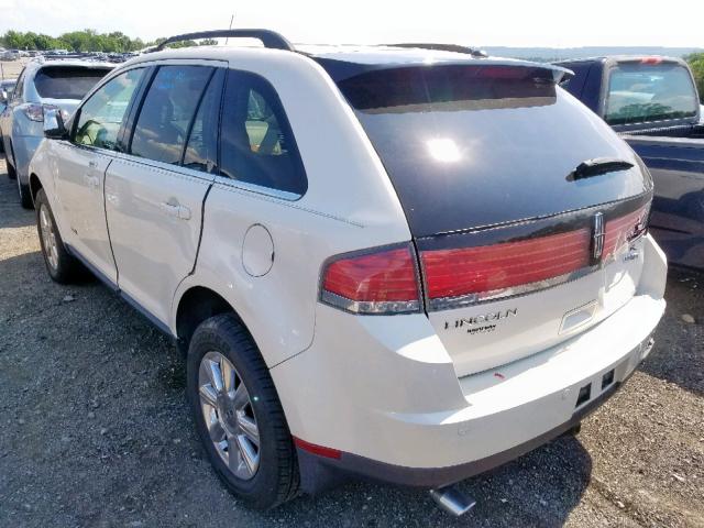 2LMDU88C07BJ13121 - 2007 LINCOLN MKX WHITE photo 3