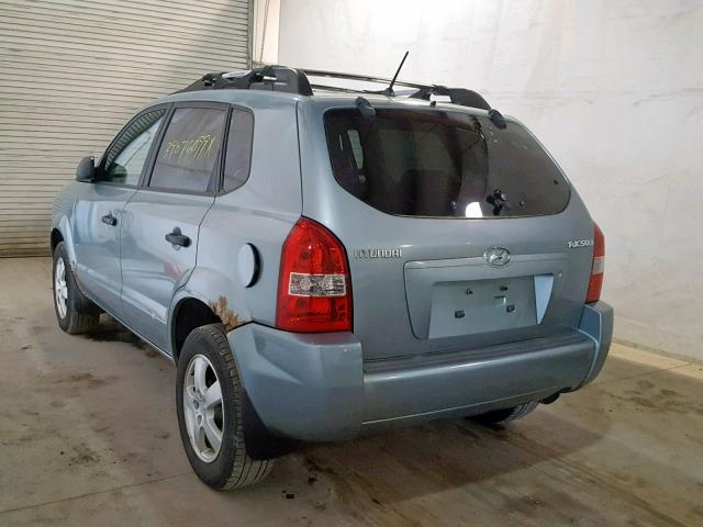 KM8JM12B05U197728 - 2005 HYUNDAI TUCSON GL BLUE photo 3