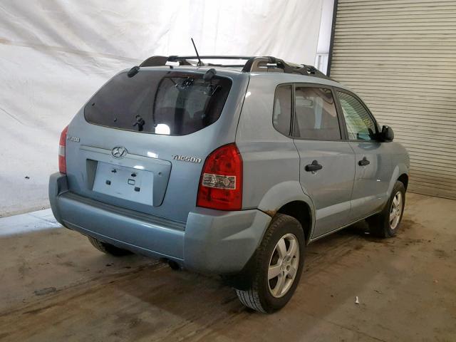 KM8JM12B05U197728 - 2005 HYUNDAI TUCSON GL BLUE photo 4