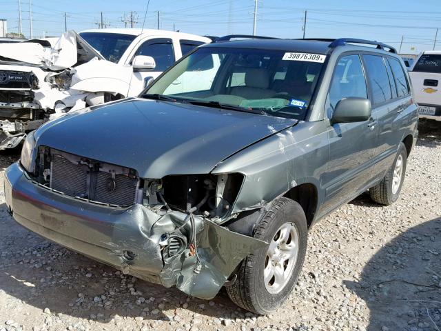 JTEDD21A140102840 - 2004 TOYOTA HIGHLANDER GREEN photo 2