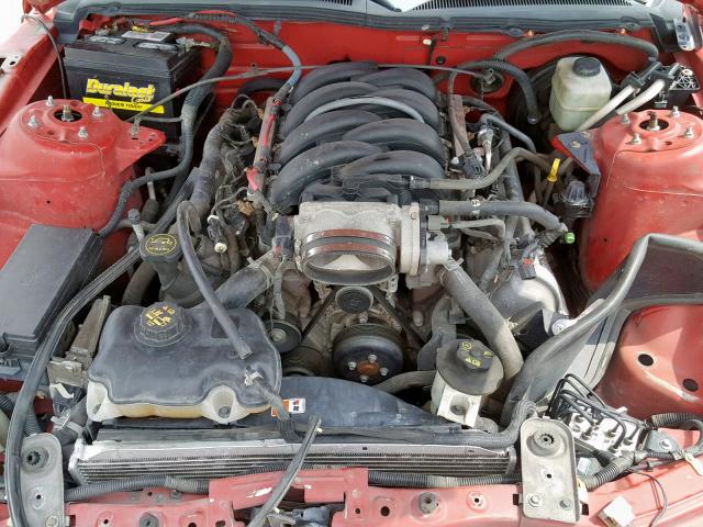 1ZVFT82H455188953 - 2005 FORD MUSTANG GT RED photo 7
