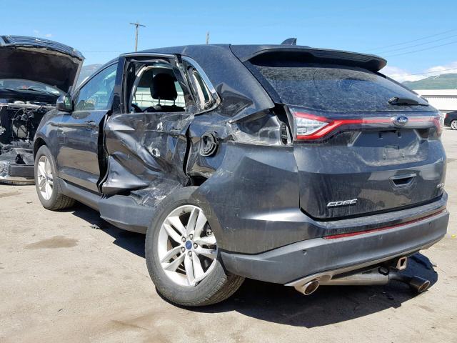 2FMTK4J89FBB74641 - 2015 FORD EDGE SEL BLACK photo 3