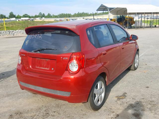 KL2TD66E19B655084 - 2009 PONTIAC G3 RED photo 4