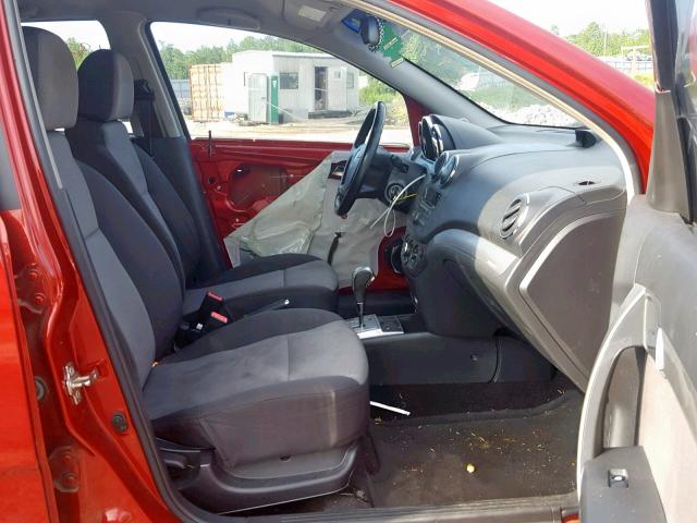 KL2TD66E19B655084 - 2009 PONTIAC G3 RED photo 5