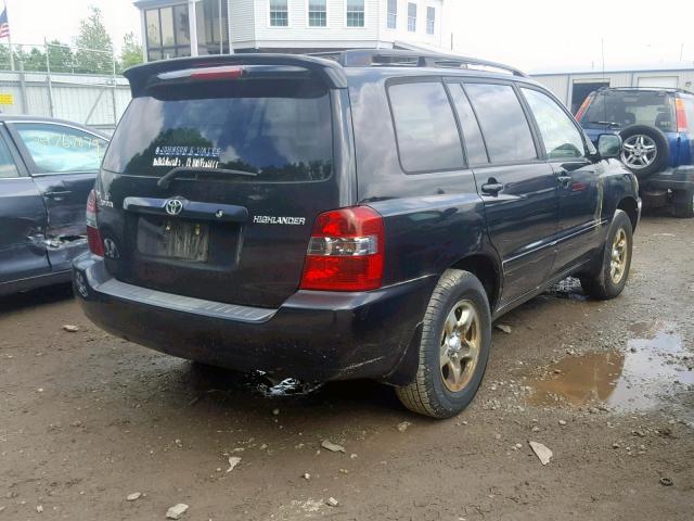 JTEGD21A270167696 - 2007 TOYOTA HIGHLANDER BLACK photo 4