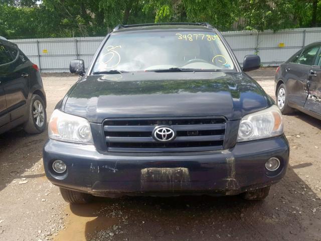 JTEGD21A270167696 - 2007 TOYOTA HIGHLANDER BLACK photo 9