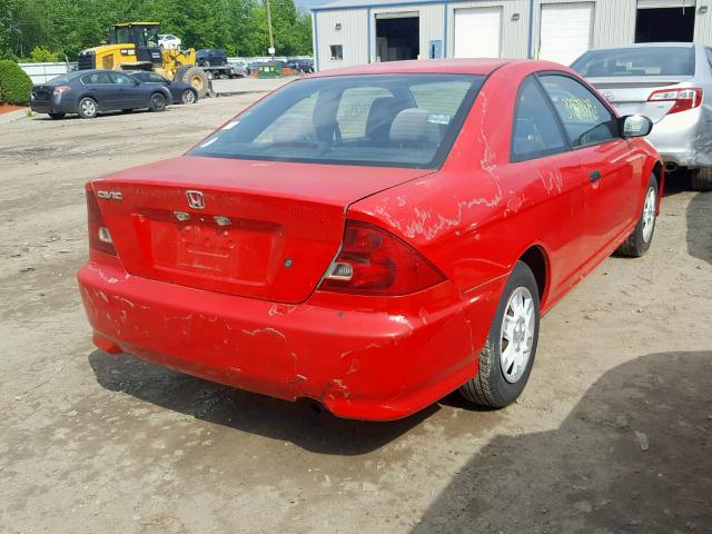 1HGEM22184L047990 - 2004 HONDA CIVIC DX V RED photo 4