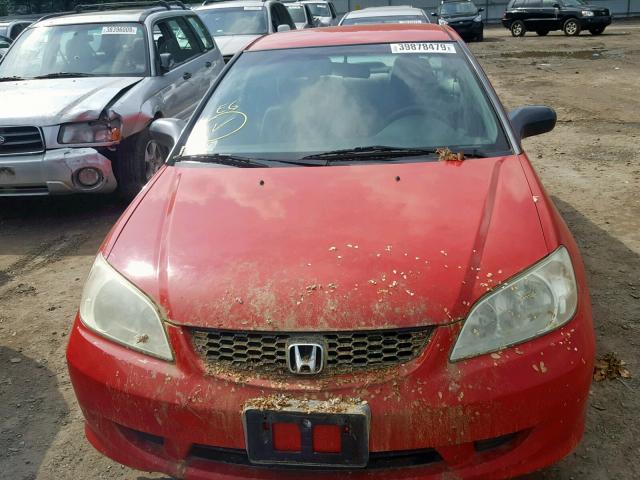 1HGEM22184L047990 - 2004 HONDA CIVIC DX V RED photo 9