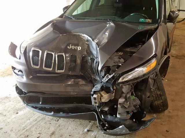 1C4PJMCB1FW672736 - 2015 JEEP CHEROKEE L GRAY photo 9