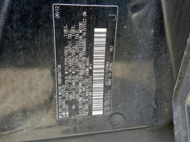 JTLZE4FE3CJ026050 - 2012 TOYOTA SCION XB 黑色 照片 10