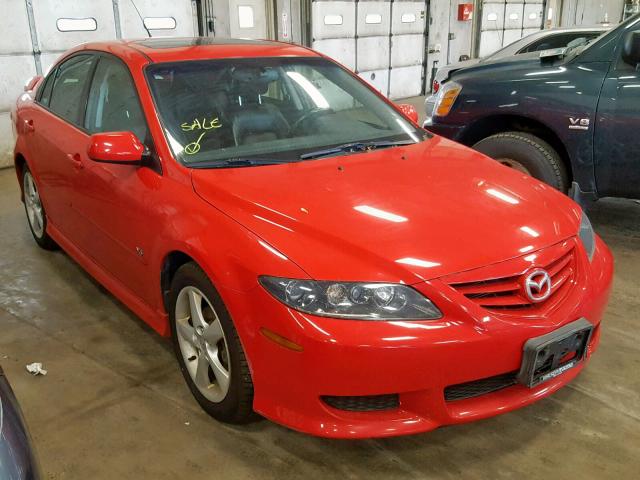 1YVHP84D655M19405 - 2005 MAZDA 6 S RED photo 1