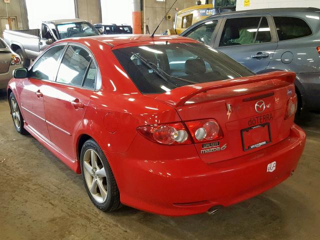 1YVHP84D655M19405 - 2005 MAZDA 6 S RED photo 3