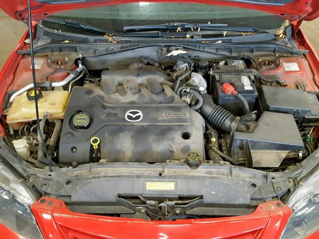 1YVHP84D655M19405 - 2005 MAZDA 6 S RED photo 7