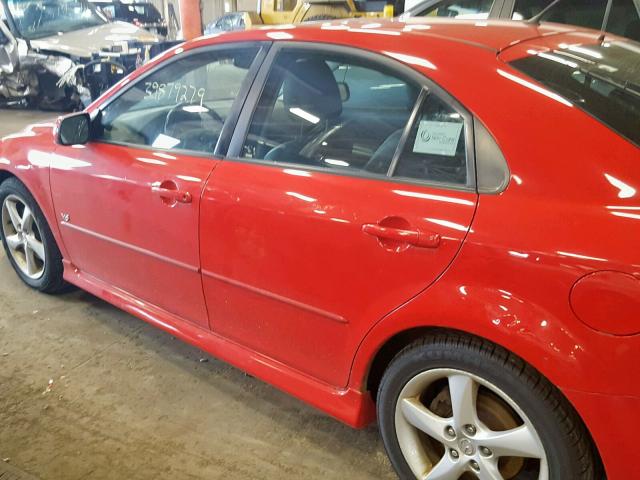 1YVHP84D655M19405 - 2005 MAZDA 6 S RED photo 9