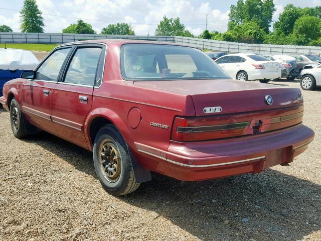 1G4AG54N3P6430532 - 1993 BUICK CENTURY SP RED photo 3