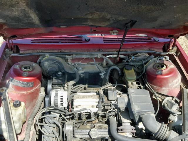 1G4AG54N3P6430532 - 1993 BUICK CENTURY SP RED photo 7