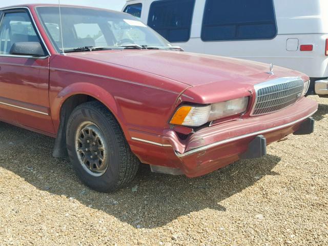 1G4AG54N3P6430532 - 1993 BUICK CENTURY SP RED photo 9