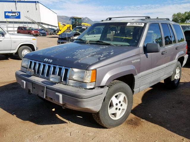 1J4GZ58S3PC608881 - 1993 JEEP GRAND CHER GRAY photo 2