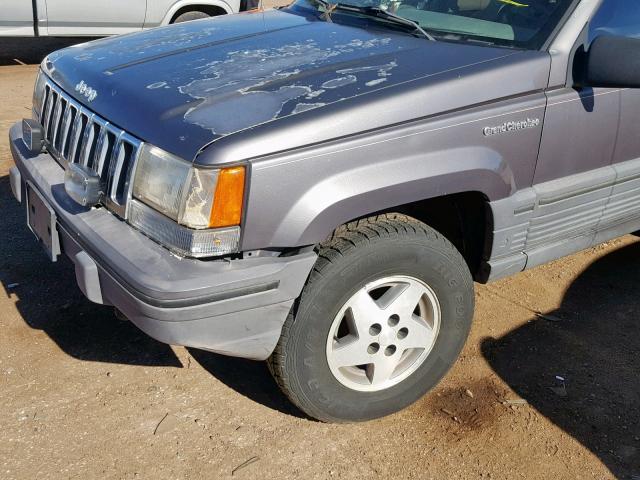 1J4GZ58S3PC608881 - 1993 JEEP GRAND CHER GRAY photo 9