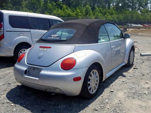 3VWCM31Y54M324276 - 2004 VOLKSWAGEN NEW BEETLE Gümüş foto 4