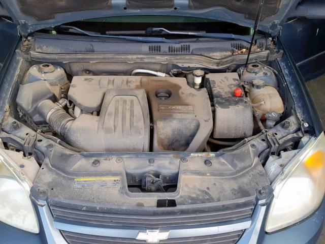 1G1AK52F757586863 - 2005 CHEVROLET COBALT BLUE photo 7