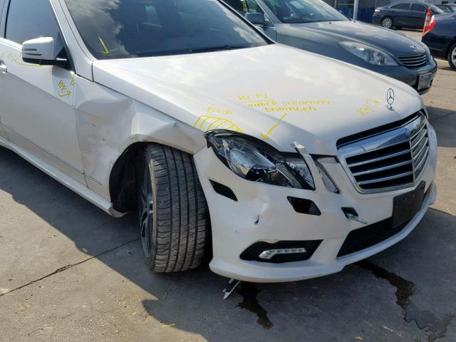 WDDHF5GB8BA375725 - 2011 MERCEDES-BENZ E 350 WHITE photo 9