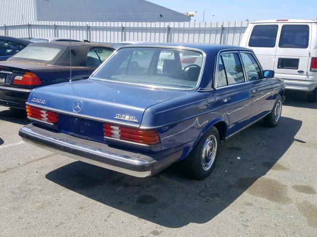 WDBAB23A9DB381452 - 1983 MERCEDES-BENZ 240 D BLUE photo 4