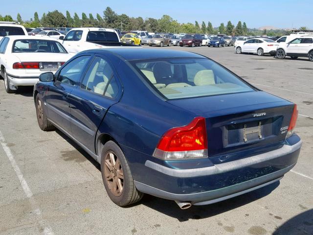 YV1RS58DX12036753 - 2001 VOLVO S60 2.4T GREEN photo 3