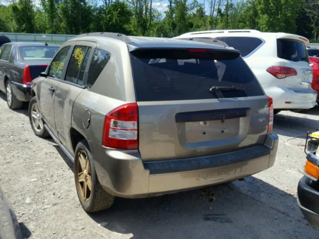 1J8FT47W57D131827 - 2007 JEEP COMPASS TAN photo 3