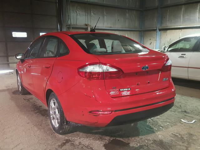 3FADP4BJ4EM136796 - 2014 FORD FIESTA SE RED photo 3