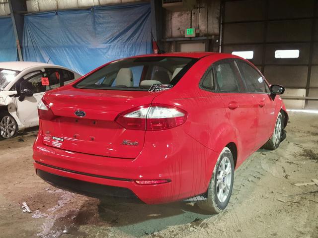 3FADP4BJ4EM136796 - 2014 FORD FIESTA SE RED photo 4