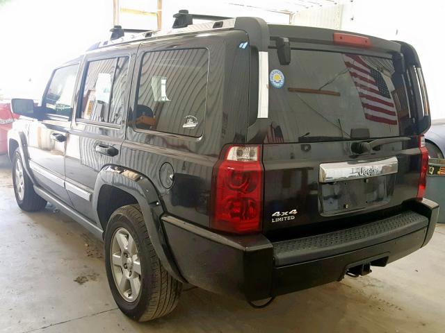 1J8HG58N26C324370 - 2006 JEEP COMMANDER BLACK photo 3