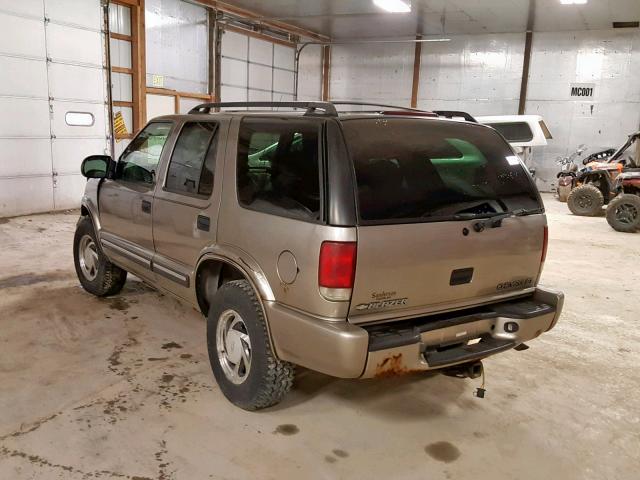 1GNDT13W5Y2143872 - 2000 CHEVROLET BLAZER TAN photo 3