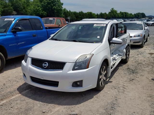 3N1AB6AP1CL740664 - 2012 NISSAN SENTRA 2.0 WHITE photo 2