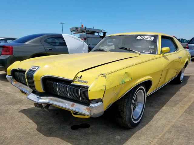 OF91H572408 - 1970 MERCURY COUGAR YELLOW photo 2