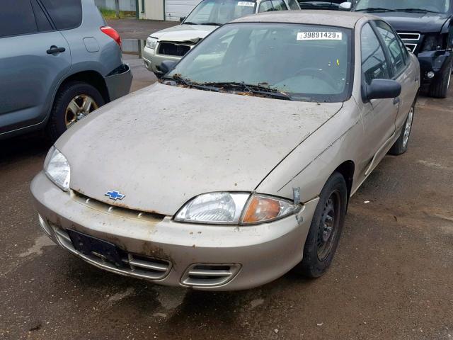 1G1JF524017118048 - 2001 CHEVROLET CAVALIER L TAN photo 2