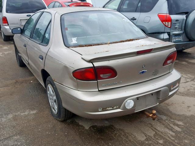 1G1JF524017118048 - 2001 CHEVROLET CAVALIER L TAN photo 3