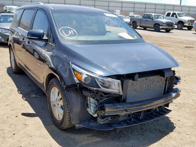 KNDMB5C11G6215200 - 2016 KIA SEDONA LX BLUE photo 1