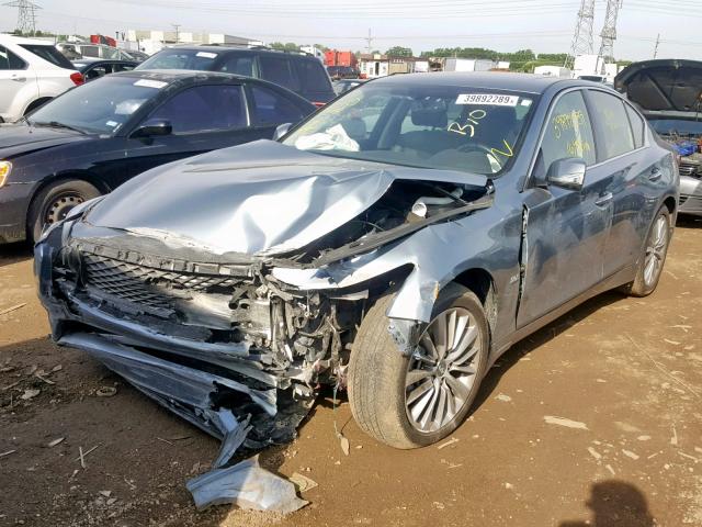 JN1EV7AR0JM442674 - 2018 INFINITI Q50 LUXE BLUE photo 2