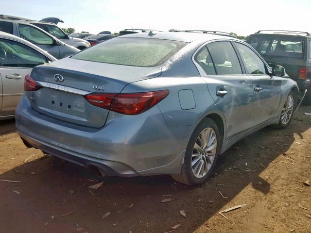 JN1EV7AR0JM442674 - 2018 INFINITI Q50 LUXE BLUE photo 4