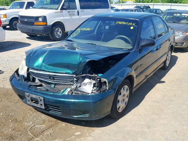 2HGEJ6614XH539380 - 1999 HONDA CIVIC BASE Yaşıl foto 2