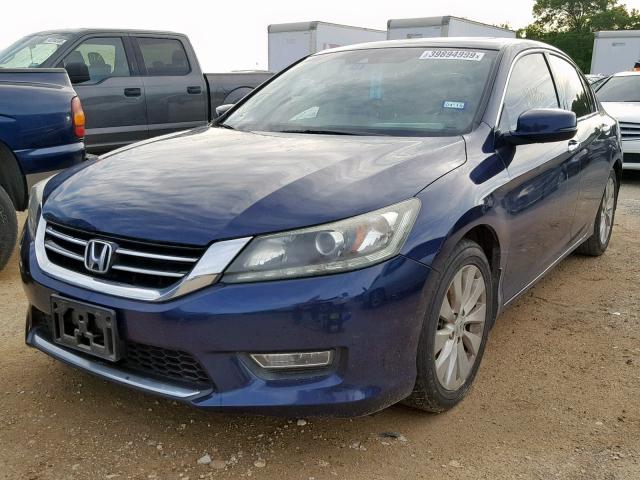 1HGCR3F84DA012008 - 2013 HONDA ACCORD EXL BLUE photo 2