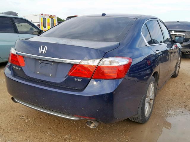 1HGCR3F84DA012008 - 2013 HONDA ACCORD EXL BLUE photo 4