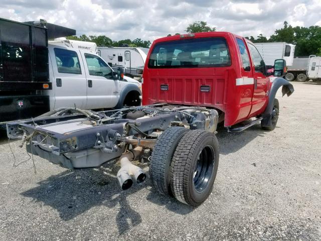 1FD0X5HT7BEB90632 - 2011 FORD F550 SUPER RED photo 4