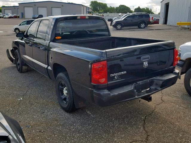 1D7HE28K35S277409 - 2005 DODGE DAKOTA QUA BLACK photo 3