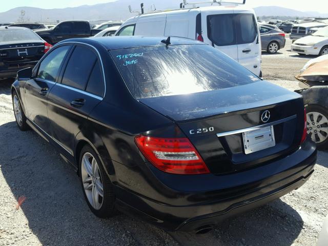 WDDGF4HB1DA857640 - 2013 MERCEDES-BENZ C 250 BLACK photo 3